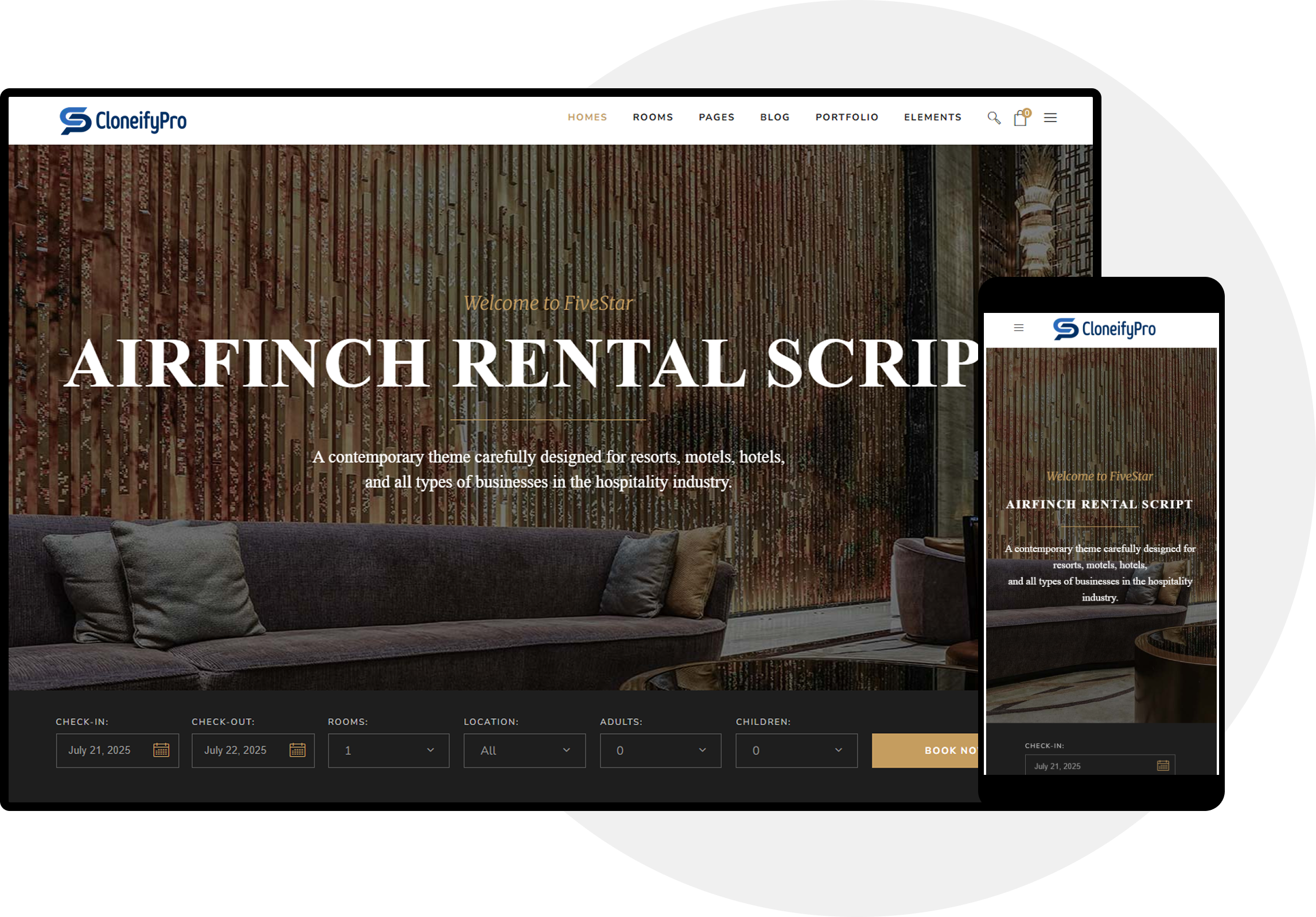  Airfinch rental script Web Demo